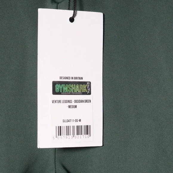 GymShark Venture Leggings Dark Green Pockets Size Medium NWT - Picture 4 of 9